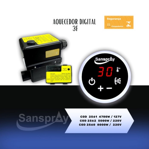 Aquecedor digital 3F